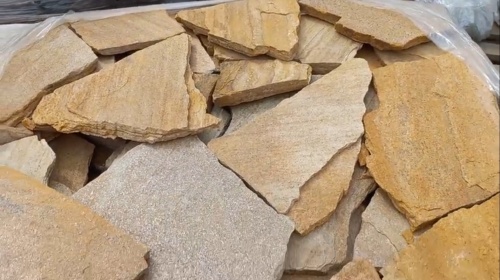 Плитняк златолит жёлтый для цоколя купить в Балашихе