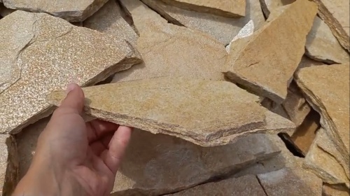 Плитняк златолит жёлтый для фасада 1,5-3 см купить в Балашихе