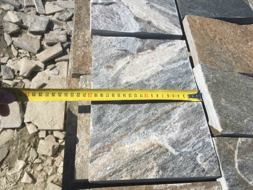 Плитка пилёная златолит Уральский для цоколя, отмостки купить в Балашихе